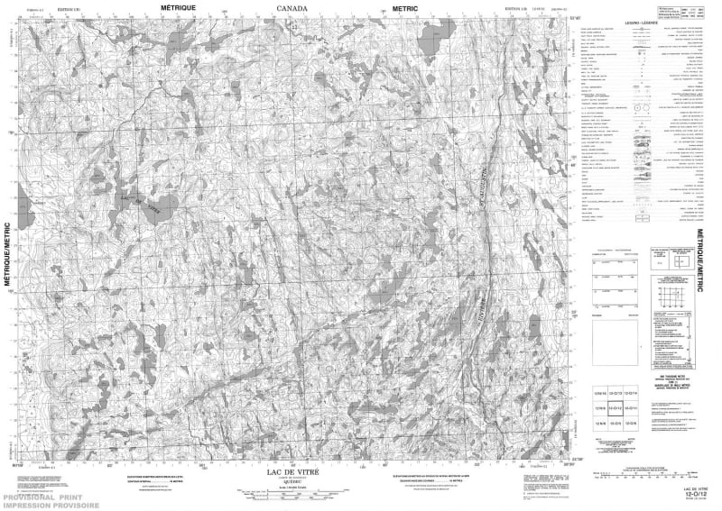 012O12 - LAC DE VITRE - Topographic Map