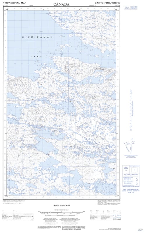 013E13E - MATING LAKE - Topographic Map