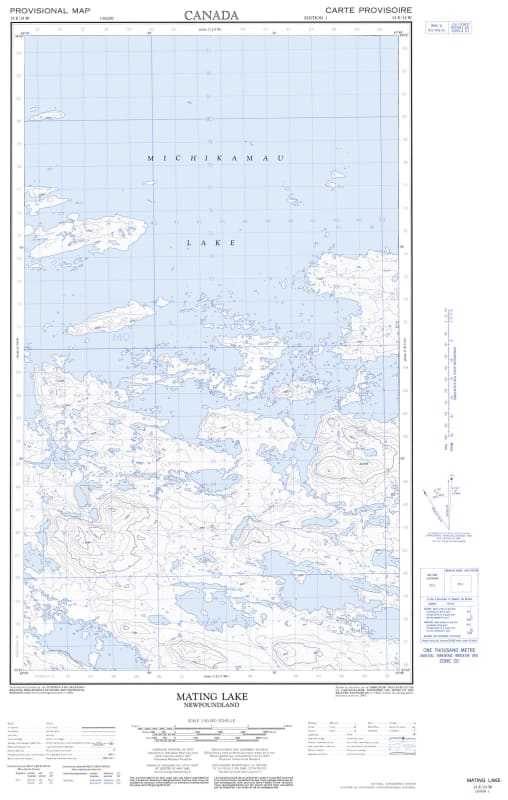 013E13W - MATING LAKE - Topographic Map