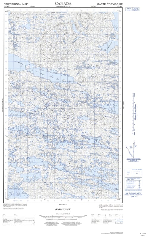 013E14W - NO TITLE - Topographic Map