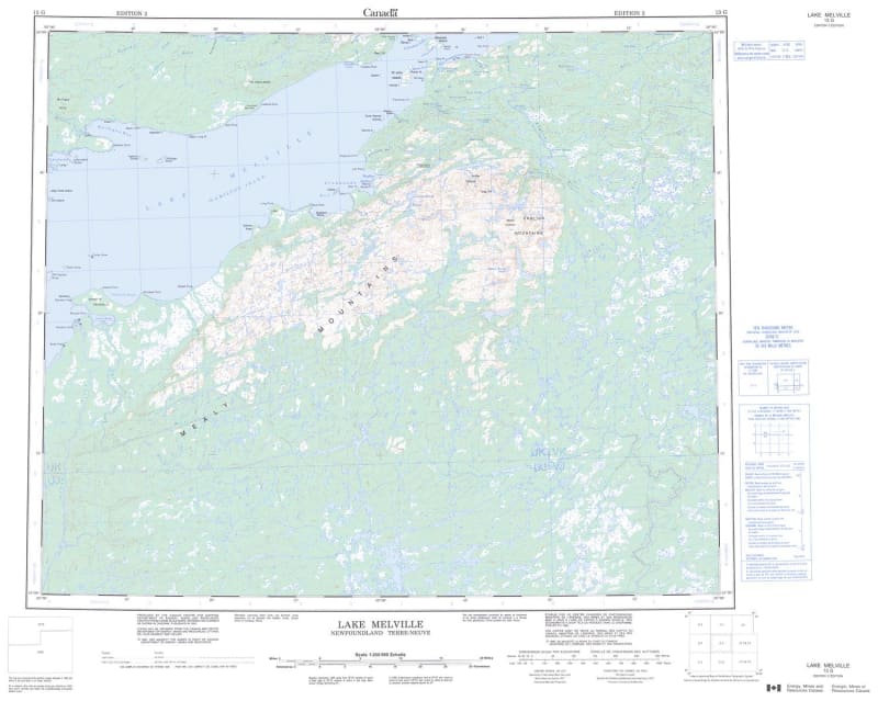 013G - LAKE MELVILLE - Topographic Map