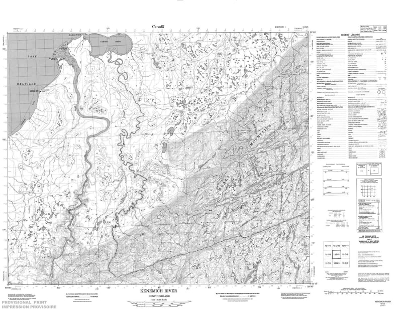 013G05 - KENEMICH RIVER - Topographic Map