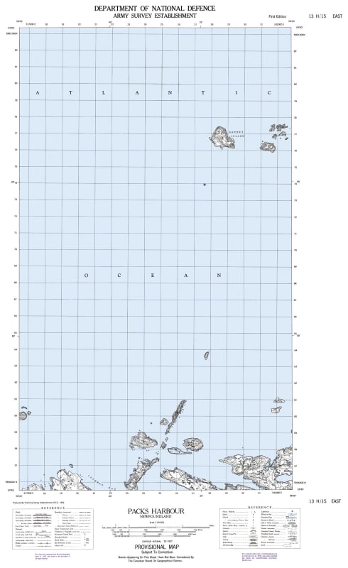 013H15E - PACKS HARBOUR - Topographic Map