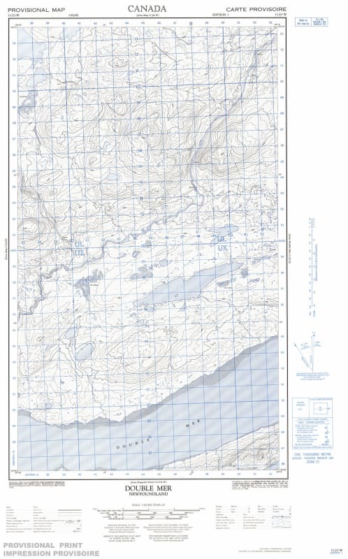 013J03W - DOUBLE MER - Topographic Map