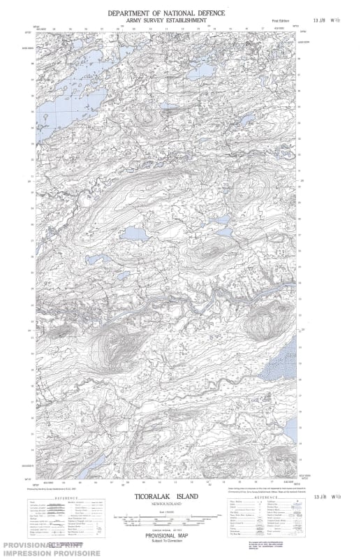 013J08W - TICORALAK ISLAND - Topographic Map