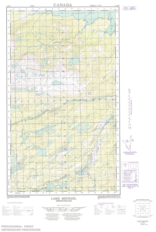 013J09E - LAKE MICHAEL - Topographic Map