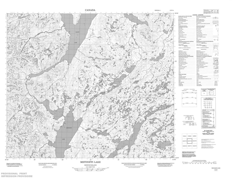 013K14 - MISTINIPPI LAKE - Topographic Map