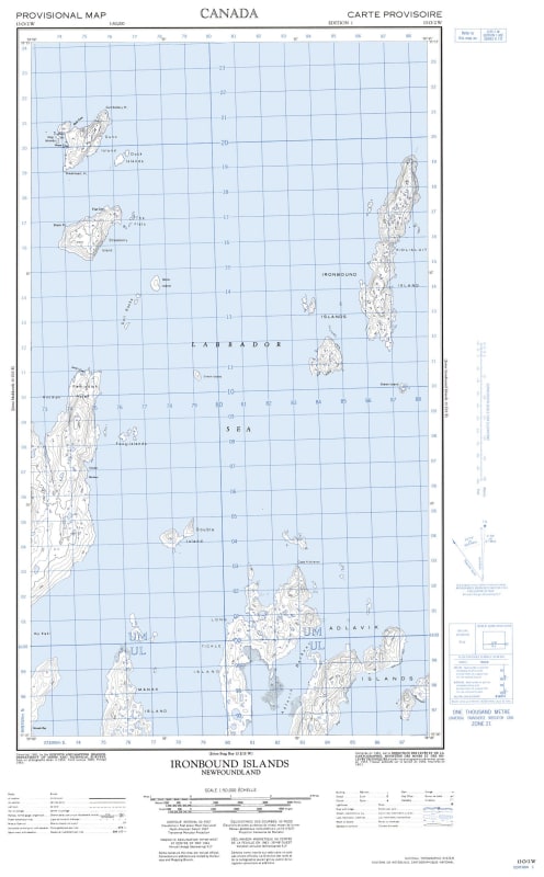 013O02W - IRONBOUND ISLANDS - Topographic Map