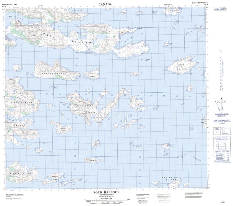 014C06 - FORD HARBOUR - Topographic Map
