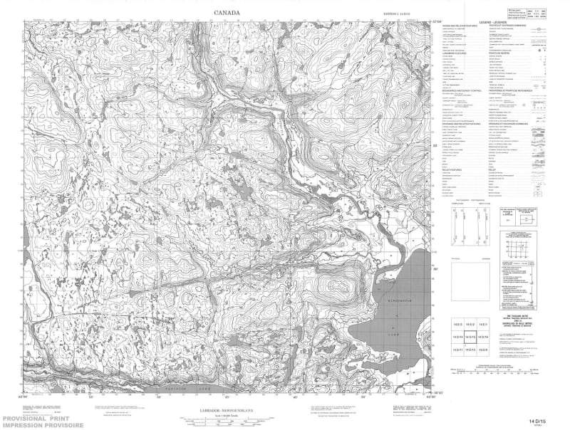 014D15 - KINGURUTIK RIVER - Topographic Map