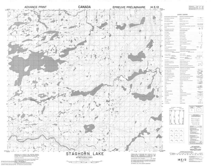 014E02 - STAGHORN LAKE - Topographic Map