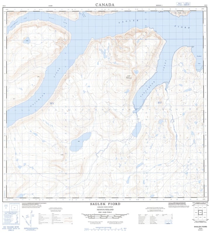 014L06 - SAGLEK FIORD - Topographic Map