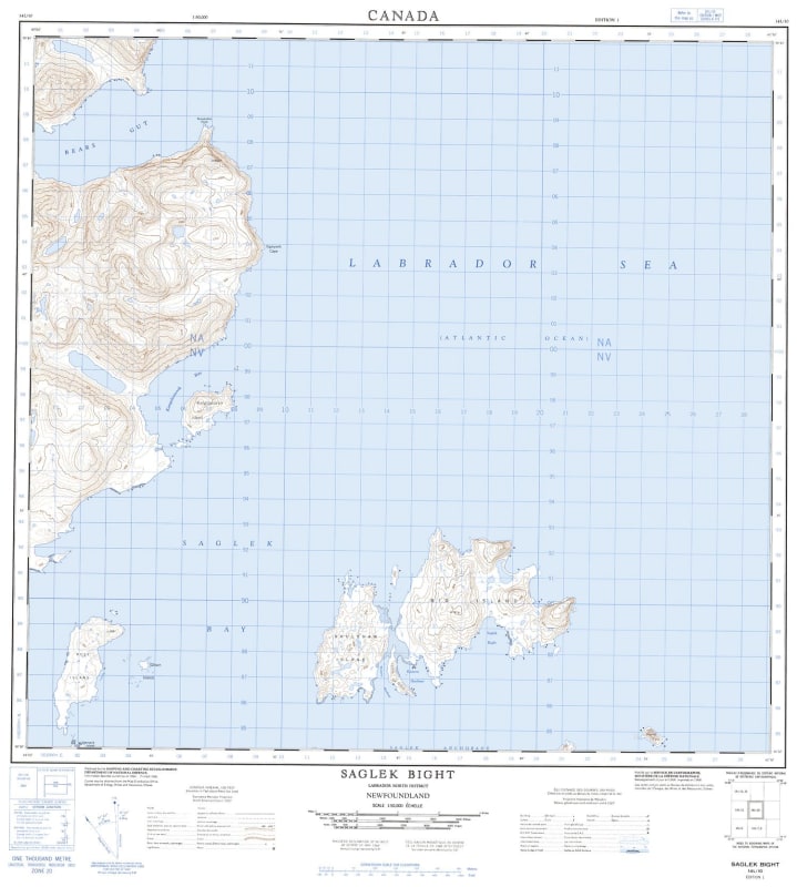 014L10 - SAGLEK BIGHT - Topographic Map