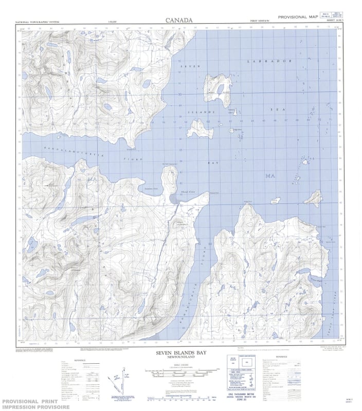 014M05 - SEVEN ISLANDS BAY - Topographic Map