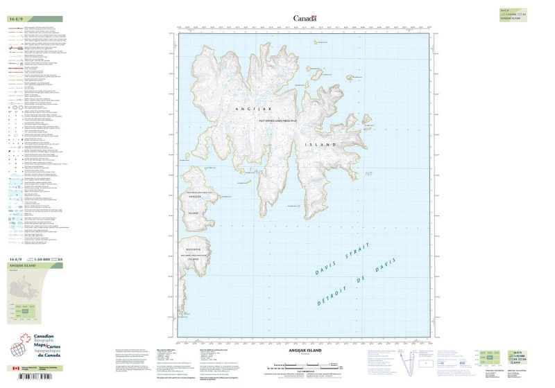 016E09 - ANGIJAK ISLAND - Topographic Map