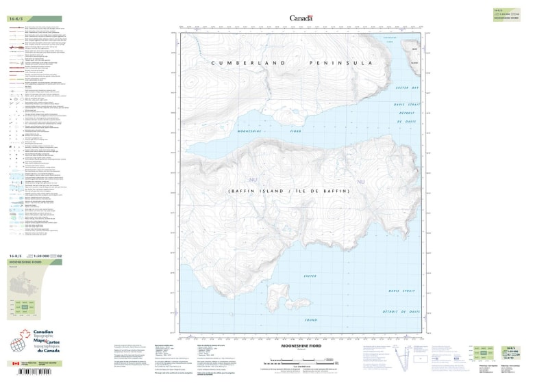 016K05 - MOONESHINE FIORD - Topographic Map
