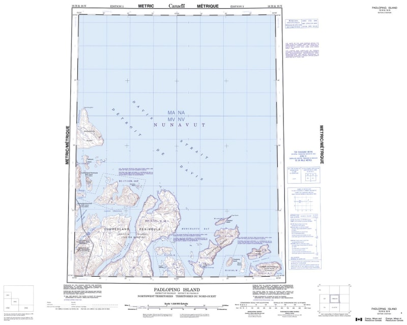 016M - PADLOPING ISLAND - Topographic Map