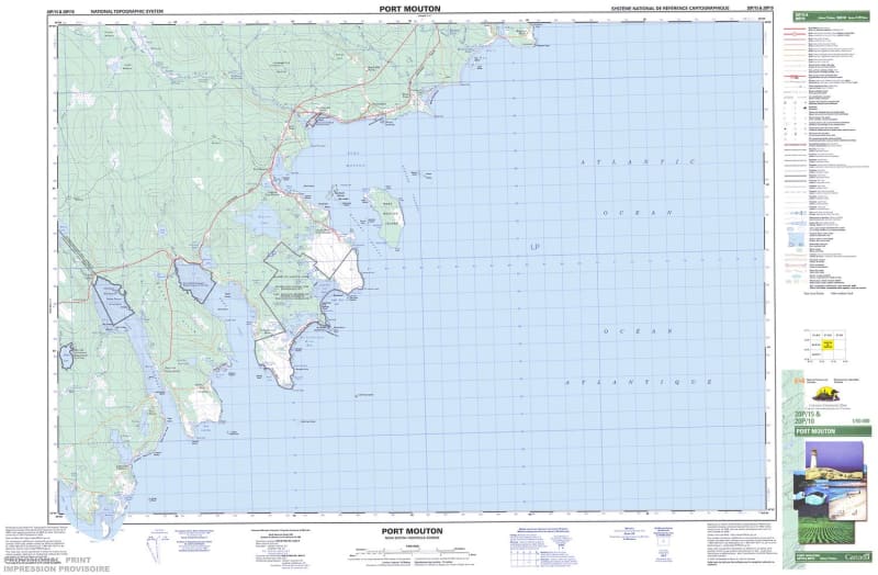 020P15 - PORT MOUTON - Topographic Map