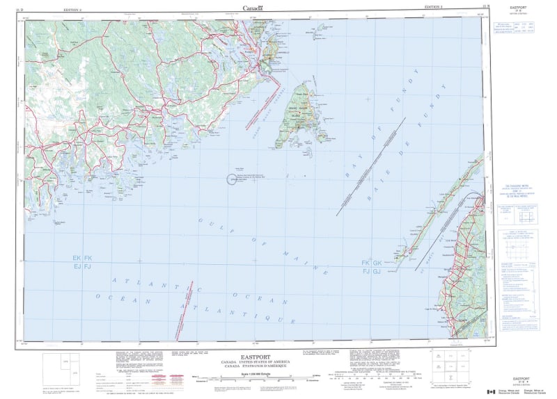 021B - EASTPORT - Topographic Map