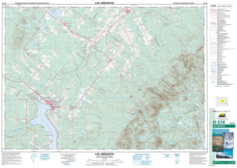 021E10 - LAC-MEGANTIC - Topographic Map