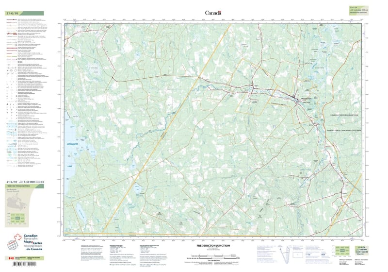 021G10 - FREDERICTON JUNCTION - Topographic Map