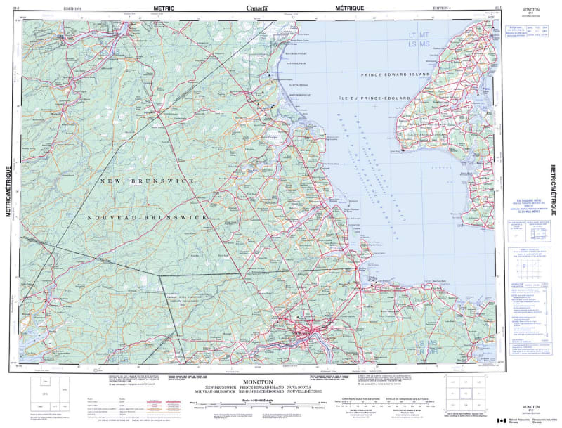 021I - MONCTON - Topographic Map