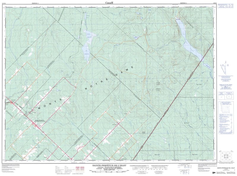 021N04 - SAINTE-PERPETUE-DE-L'ISLET - Topographic Map