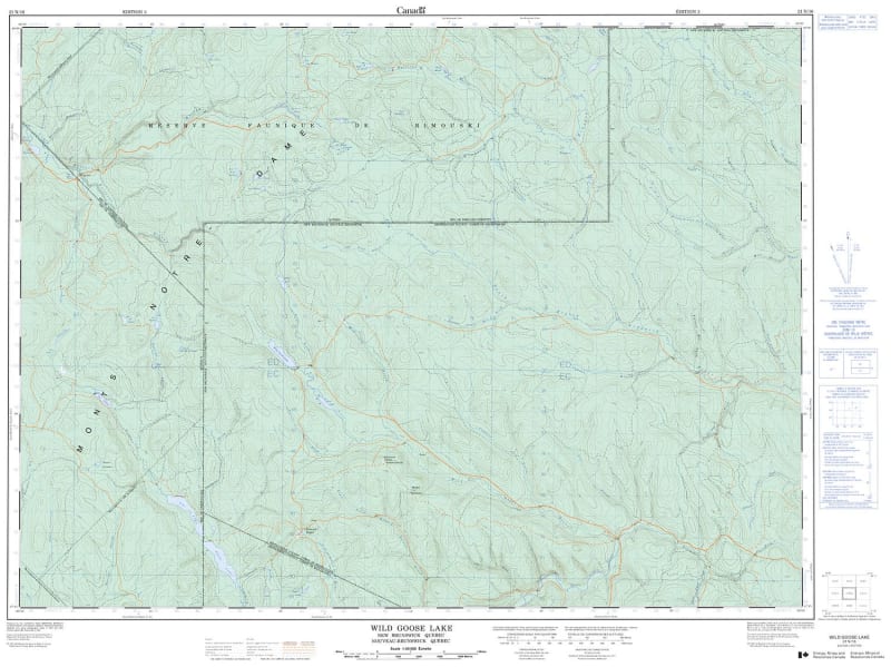 021N16 - WILD GOOSE LAKE - Topographic Map