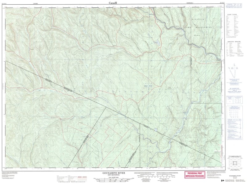 021O12 - GOUNAMITZ RIVER - Topographic Map