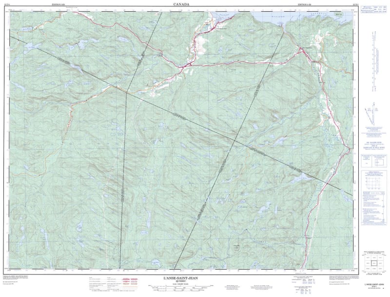 022D01 - L'ANSE-SAINT-JEAN - Topographic Map