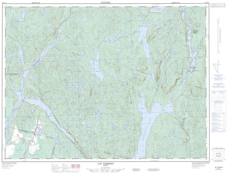 022D14 - LAC VERMONT - Topographic Map