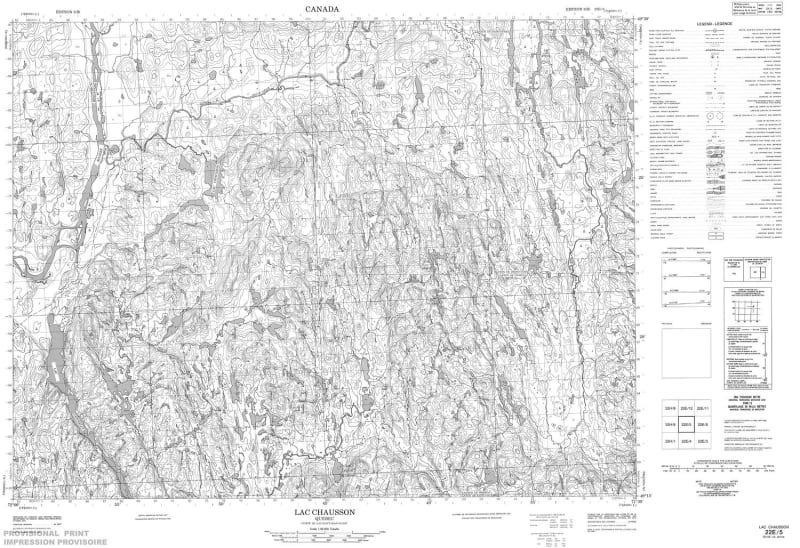 022E05 - LAC CHAUSSON - Topographic Map