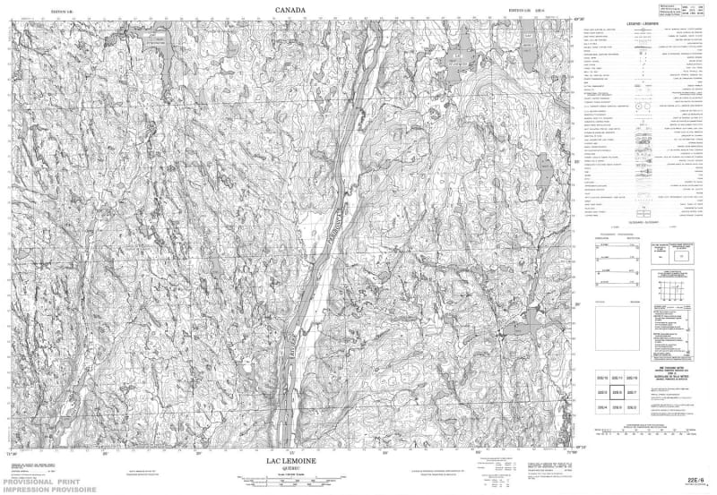 022E06 - LAC LEMOINE - Topographic Map