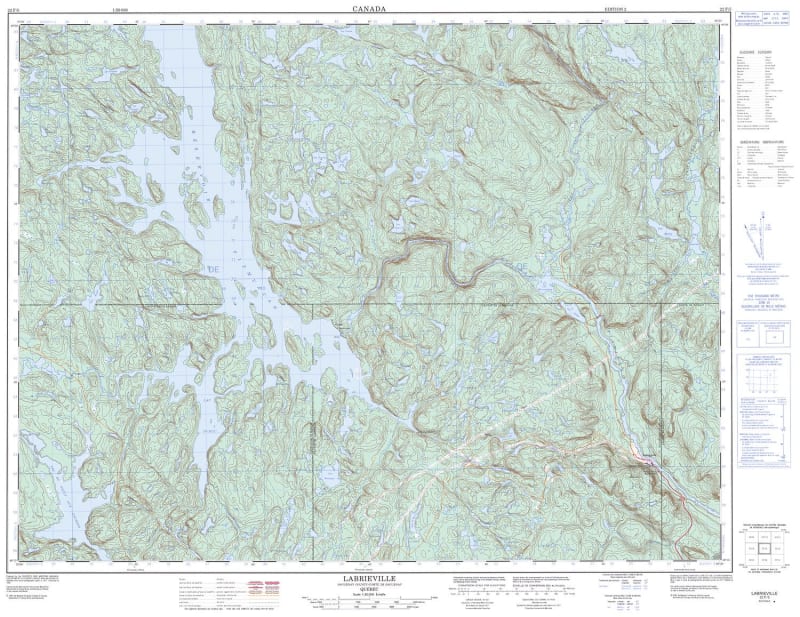 022F05 - LABRIEVILLE - Topographic Map