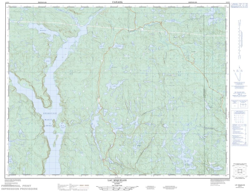 022F09 - LAC MIQUELON - Topographic Map
