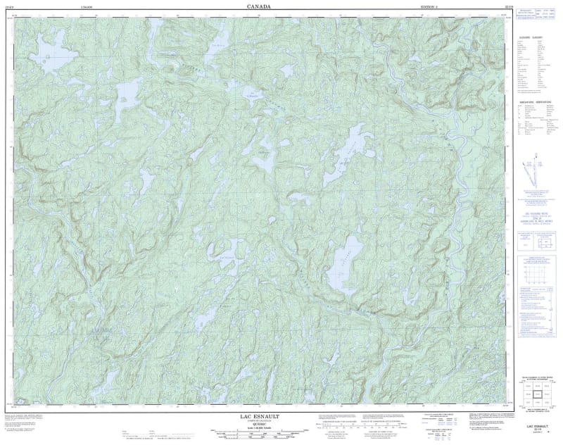 022I09 - LAC ESNAULT - Topographic Map