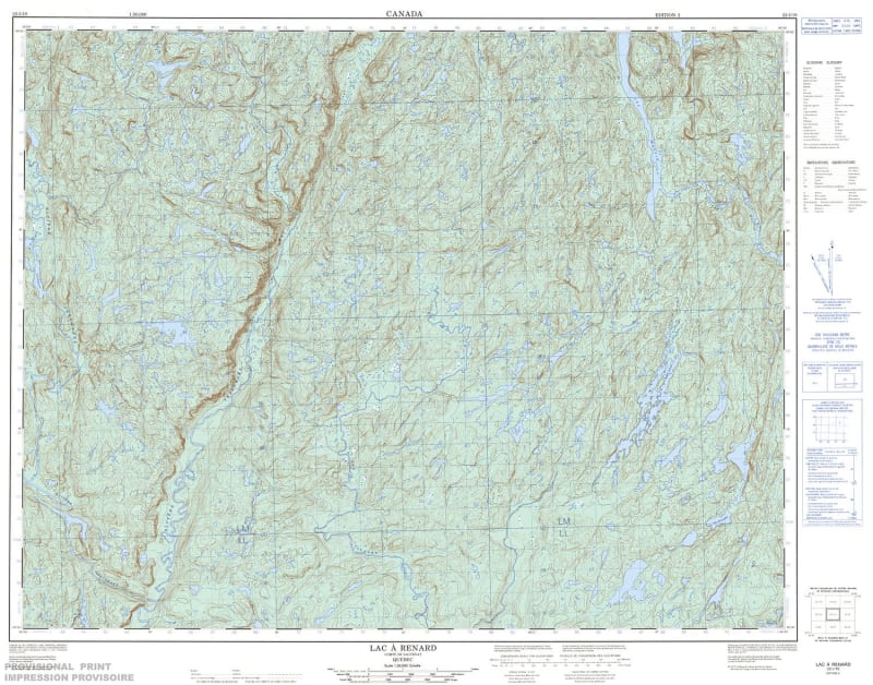 022I10 - LAC A RENARD - Topographic Map