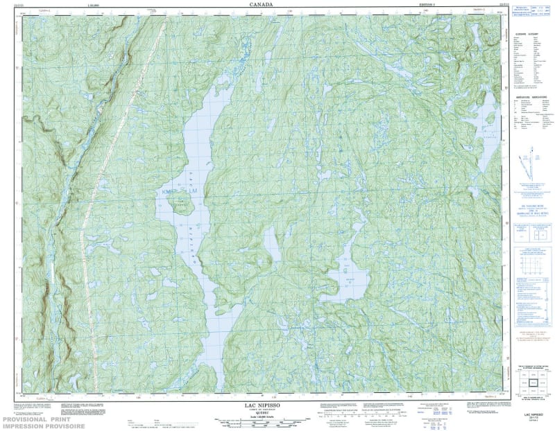 022I13 - LAC NIPISSO - Topographic Map