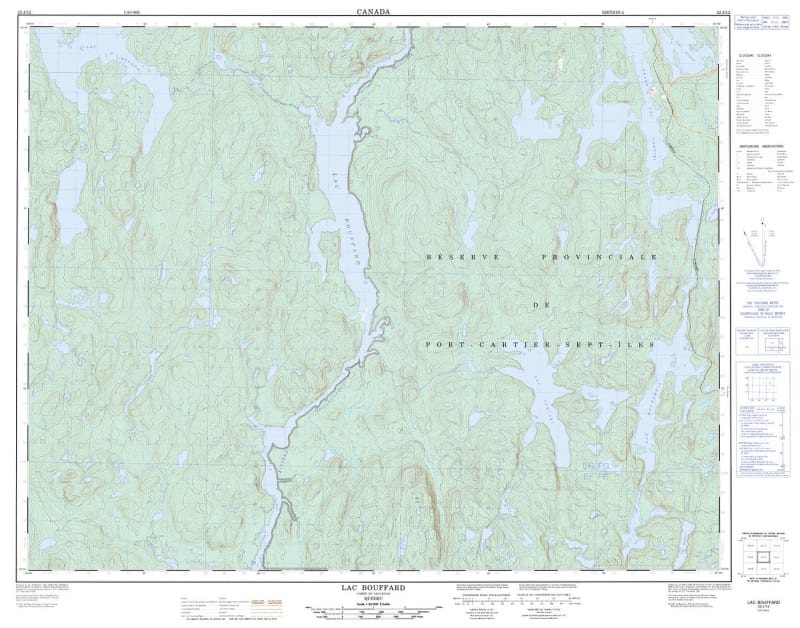 022J12 - LAC BOUFFARD - Topographic Map