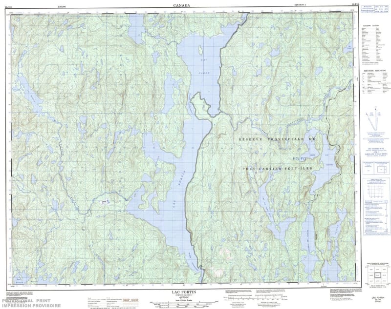022J13 - LAC FORTIN - Topographic Map