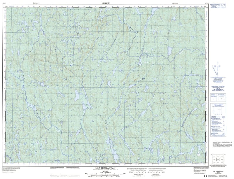 022K05 - LAC TREMAUDAN - Topographic Map