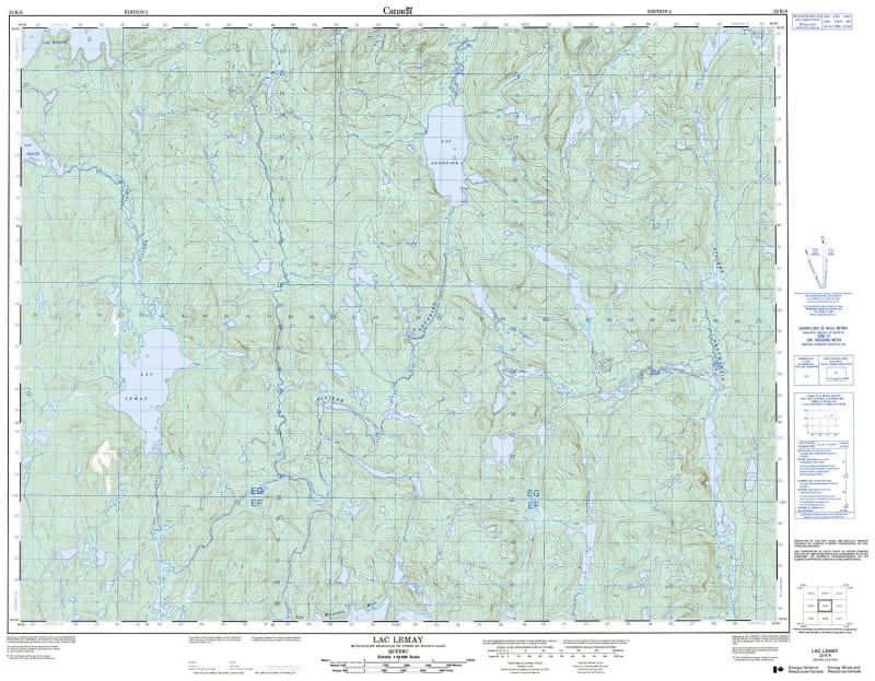 022K09 - LAC LEMAY - Topographic Map