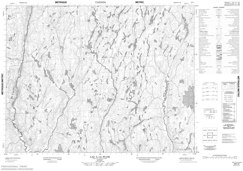 022L04 - LAC A LA PLUIE - Topographic Map