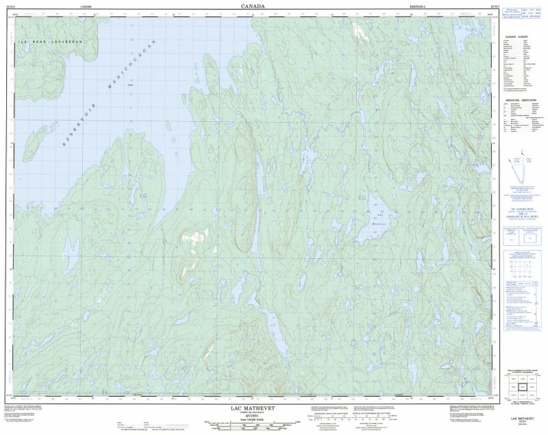 022N01 - LAC MATHEVET - Topographic Map