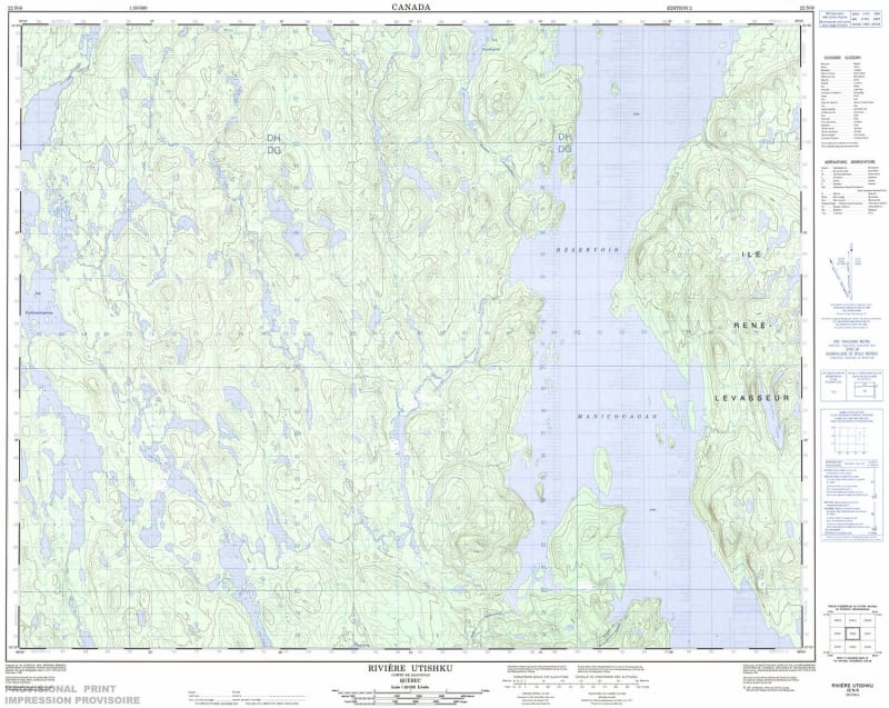 022N06 - RIVIERE USHTISHKUKAMIU - Topographic Map