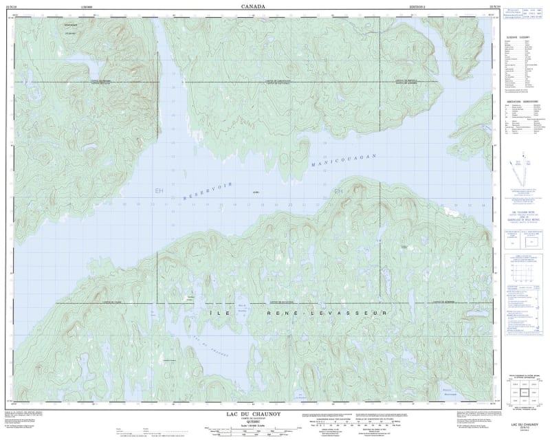 022N10 - LAC DU CHAUNOY - Topographic Map