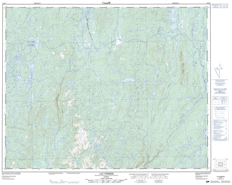 022P08 - LAC VERRIER - Topographic Map
