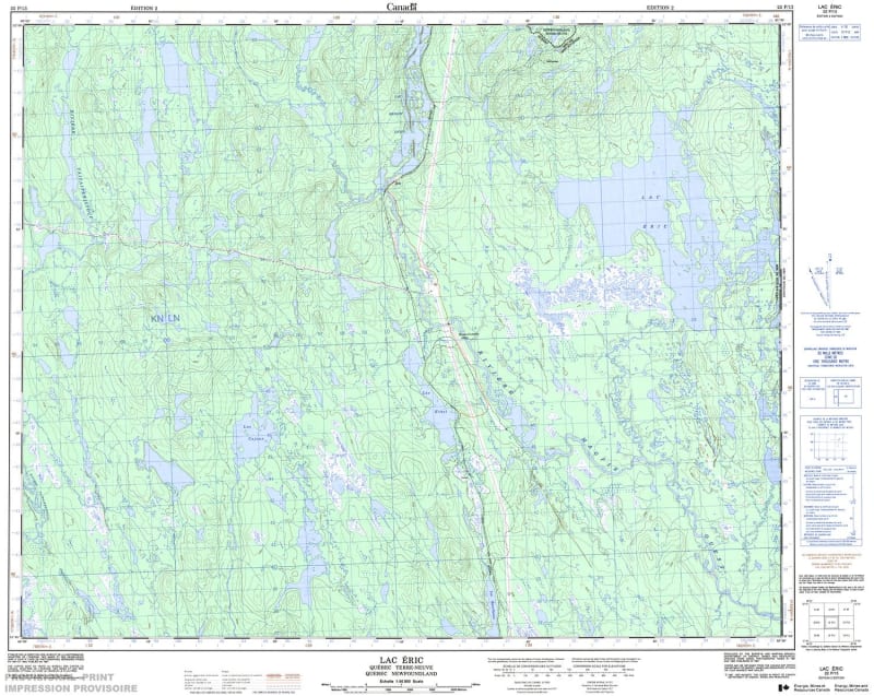022P13 - LAC ERIC - Topographic Map