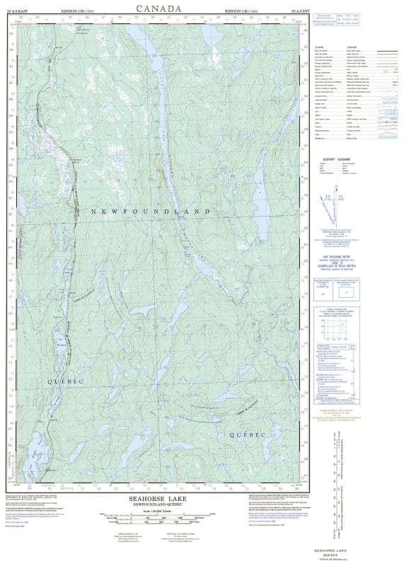 023A04E - SEAHORSE LAKE - Topographic Map
