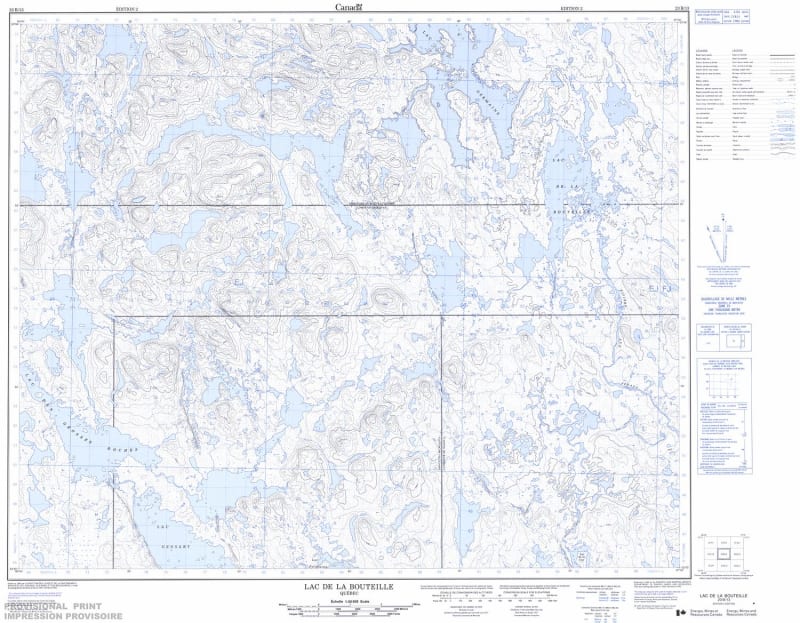 023B13 - LAC DE LA BOUTEILLE - Topographic Map